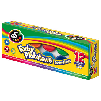 Zestaw farb plakatowych - Astra - 12 kolorów x 20 ml