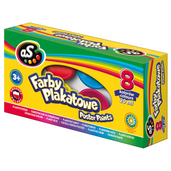 Zestaw farb plakatowych - Astra - 8 kolorów x 20 ml