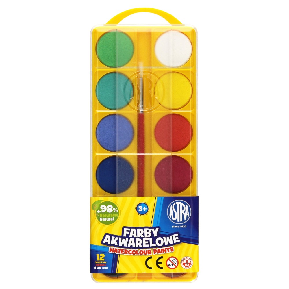 Set of watercolor paints - Astra - 12 pcs.
