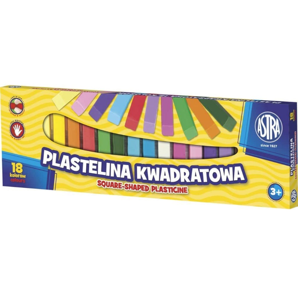 Square-shaped plasticine - Astra - 18 pcs.
