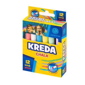 Kreda tablicowa, niskopyląca - Astra - 12 szt.