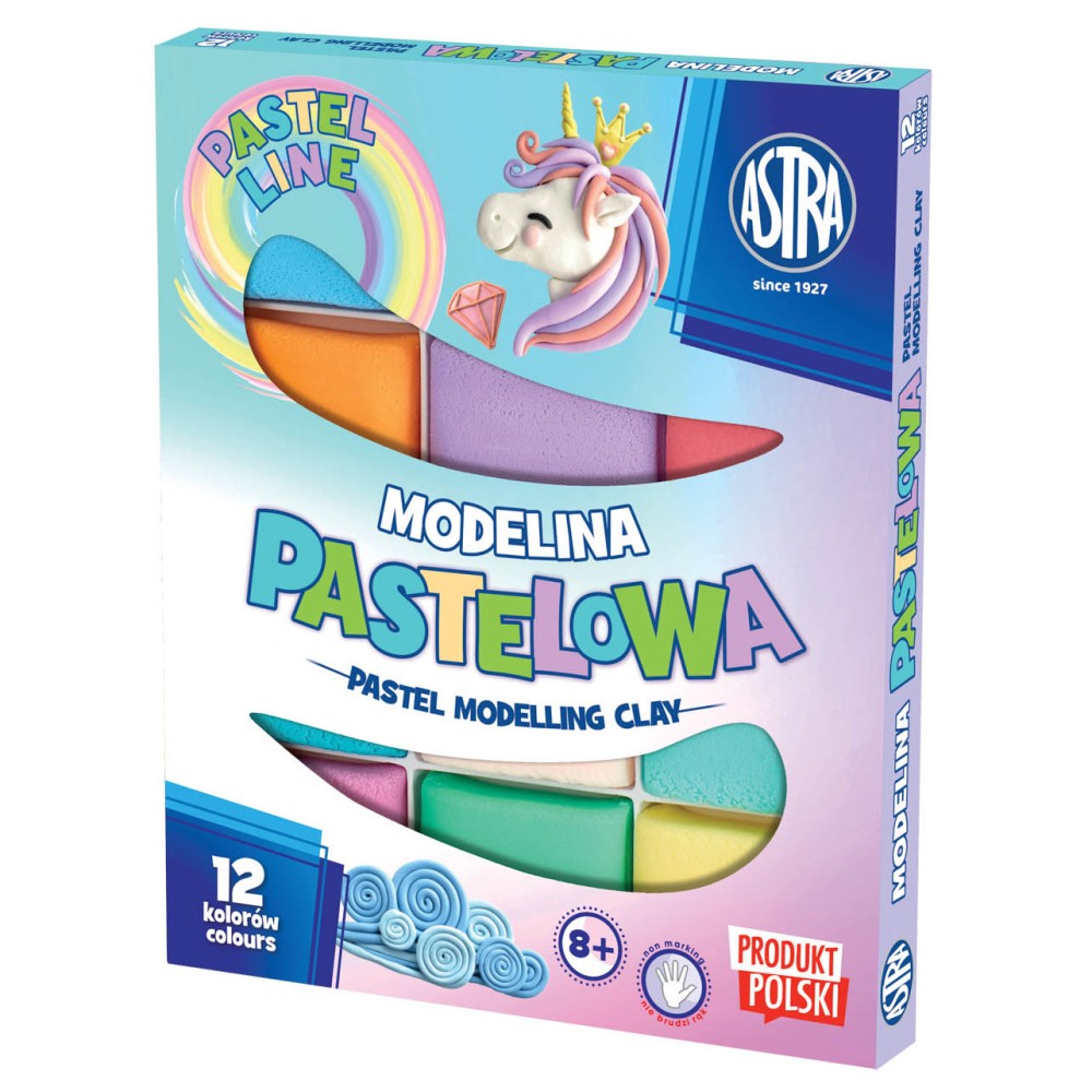 Pastel Modelling Clay - Astra - 12 pcs.