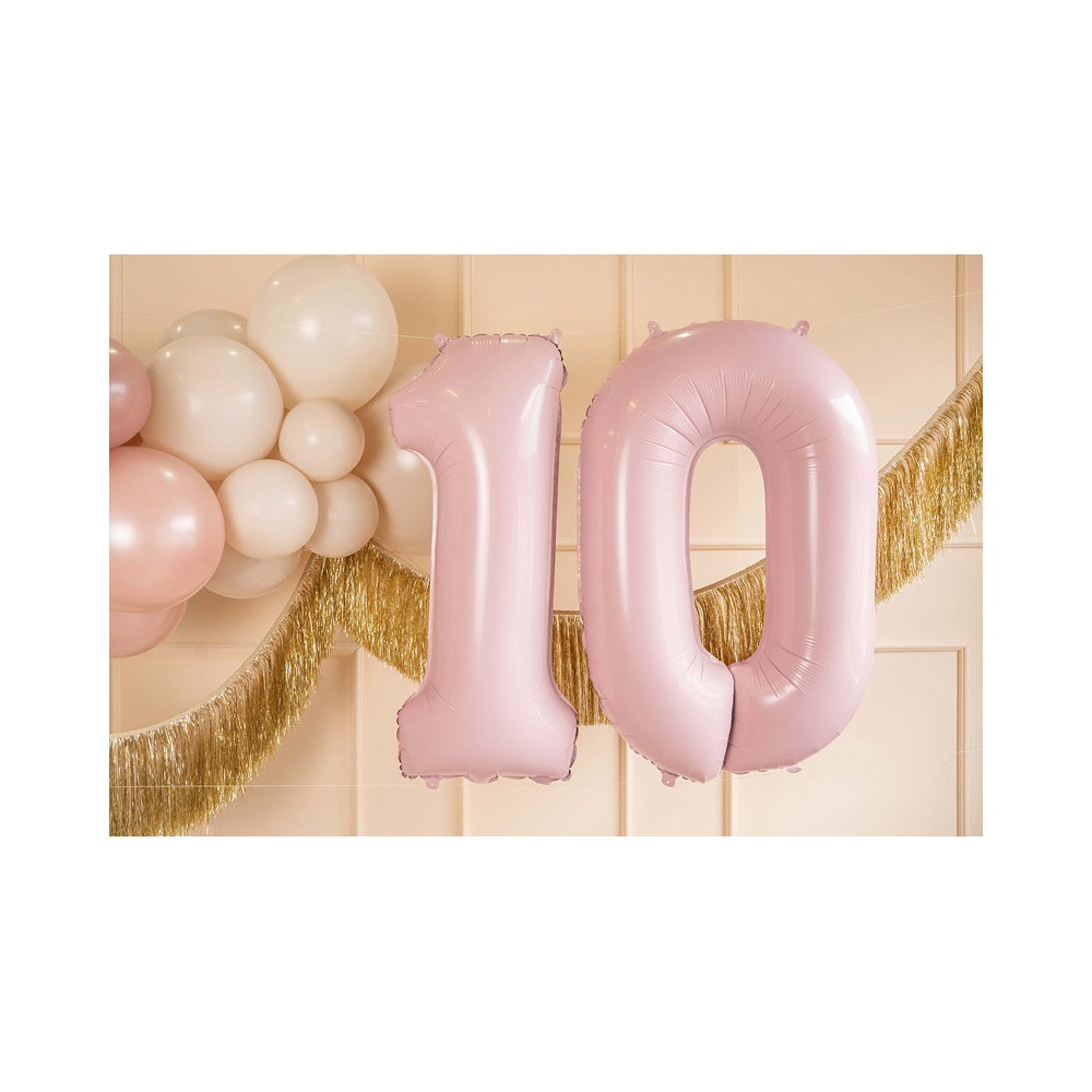 Balon foliowy Cyfra 1 - jasnoróżowy, 72 cm
