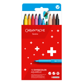 Set of Swisscolor watercolor felt tip pens - Caran d'Ache - 10 pcs.