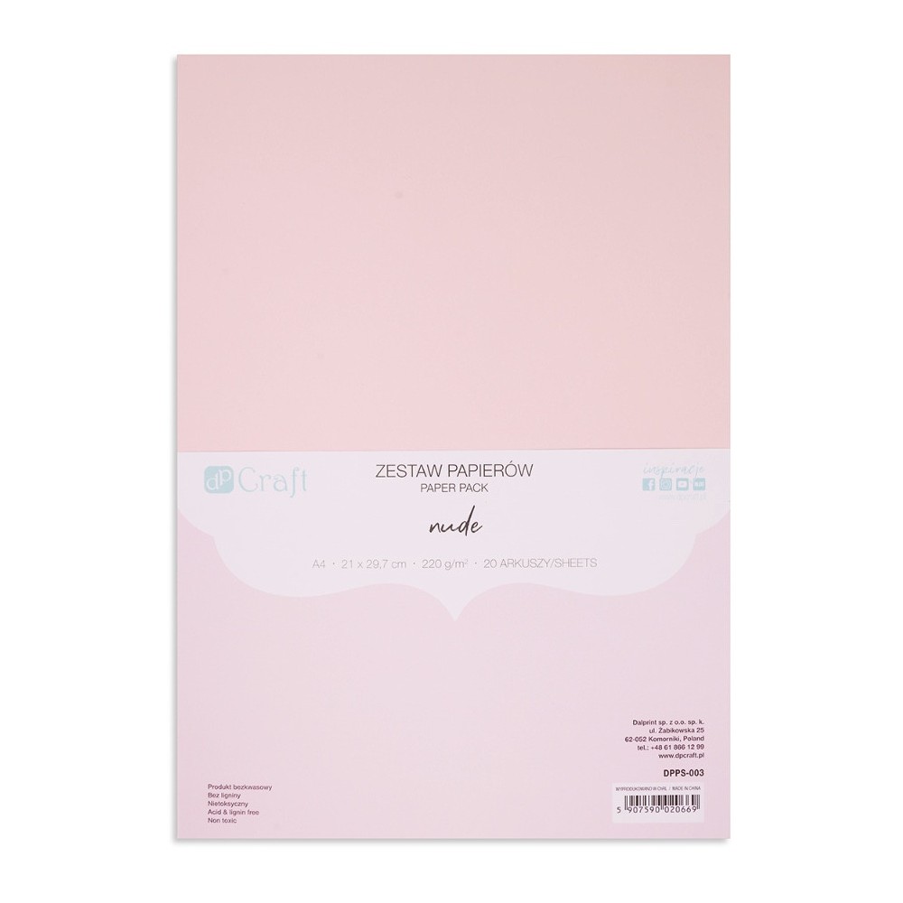 Paper Pack - DpCraft - Nude A4 220 g 20 sheets