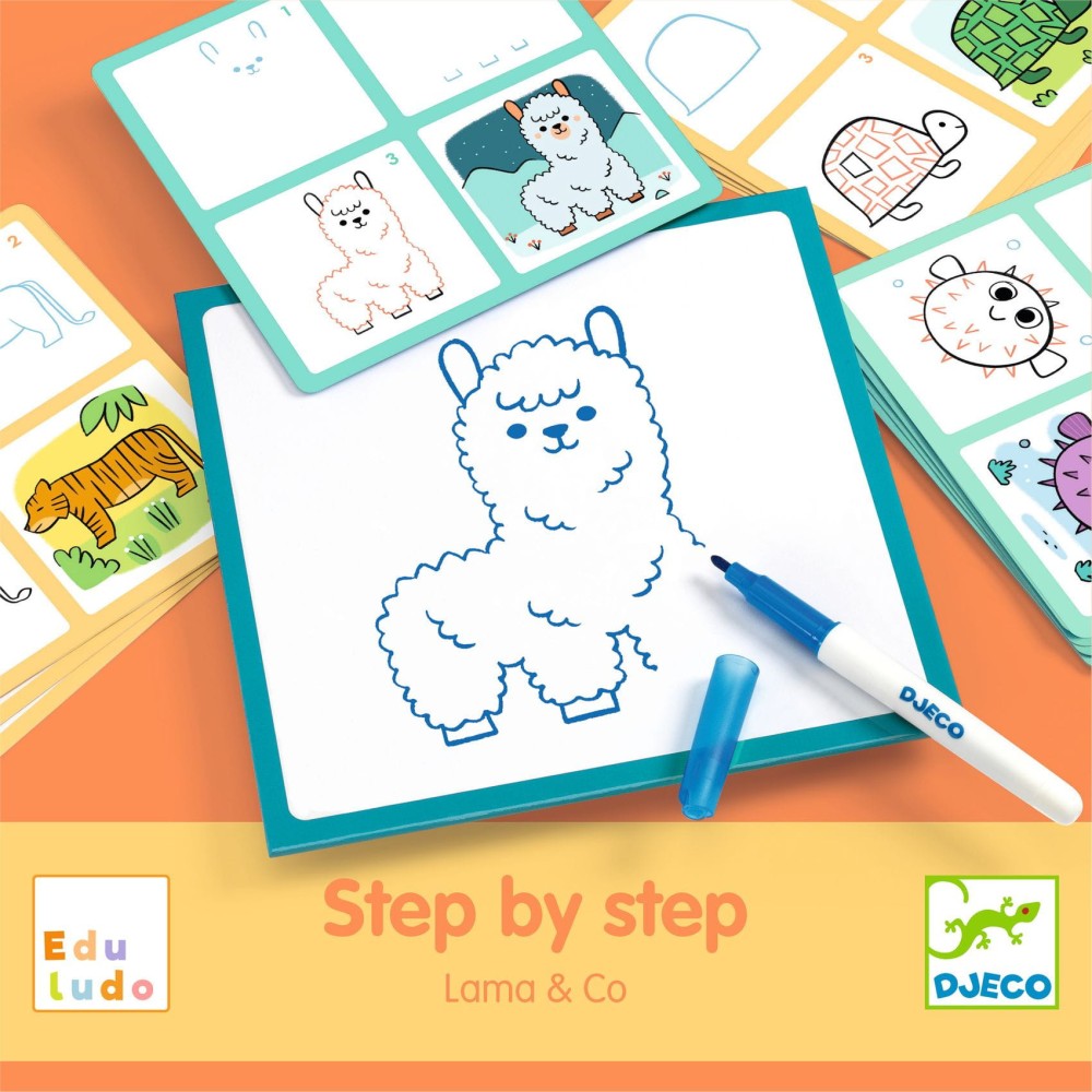 Children's drawing set - Djeco - Eduludo Lama