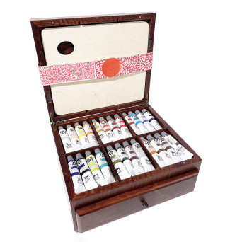 Oils for Art oil paints in wooden trunk - Renesans - 24 colors x 20 ml