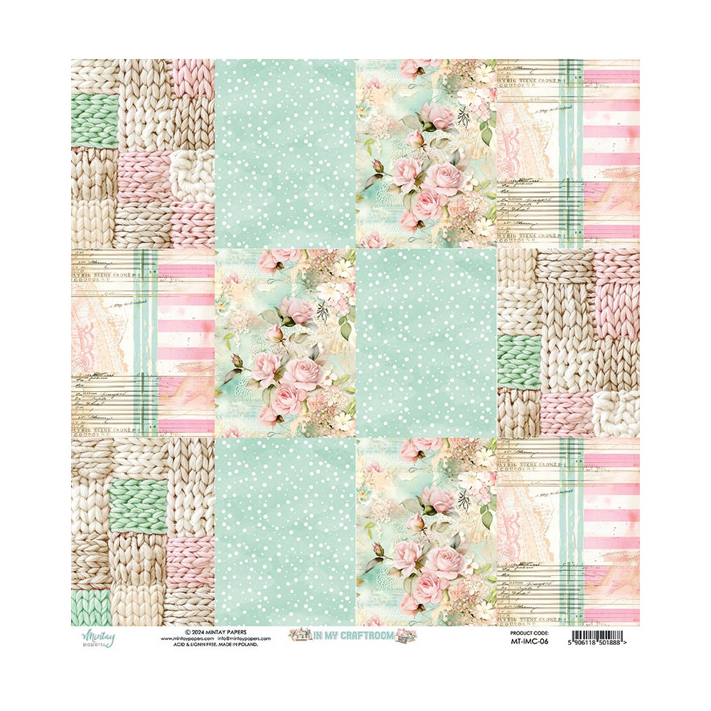 Scrapbooking paper 30,5 x 30,5 cm - Mintay - In My Craftroom 06