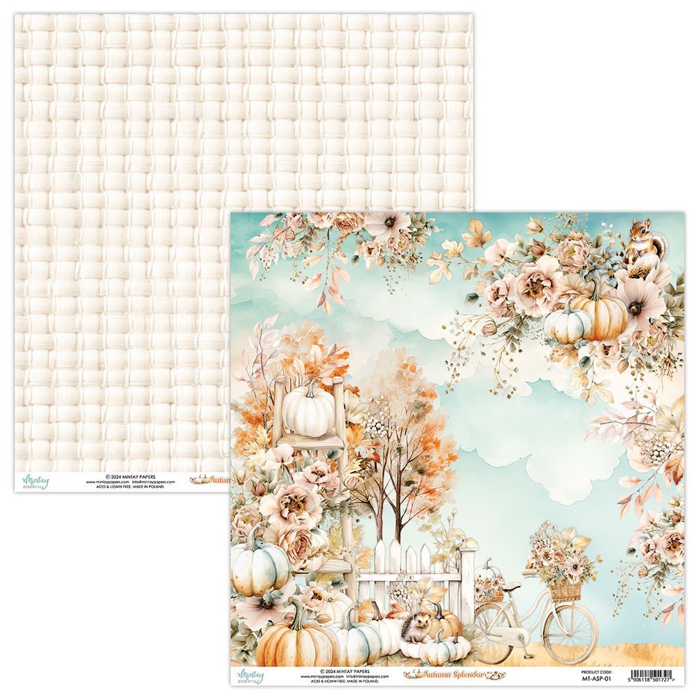 Scrapbooking paper 30,5 x 30,5 cm - Mintay - Autumn Splendor 01