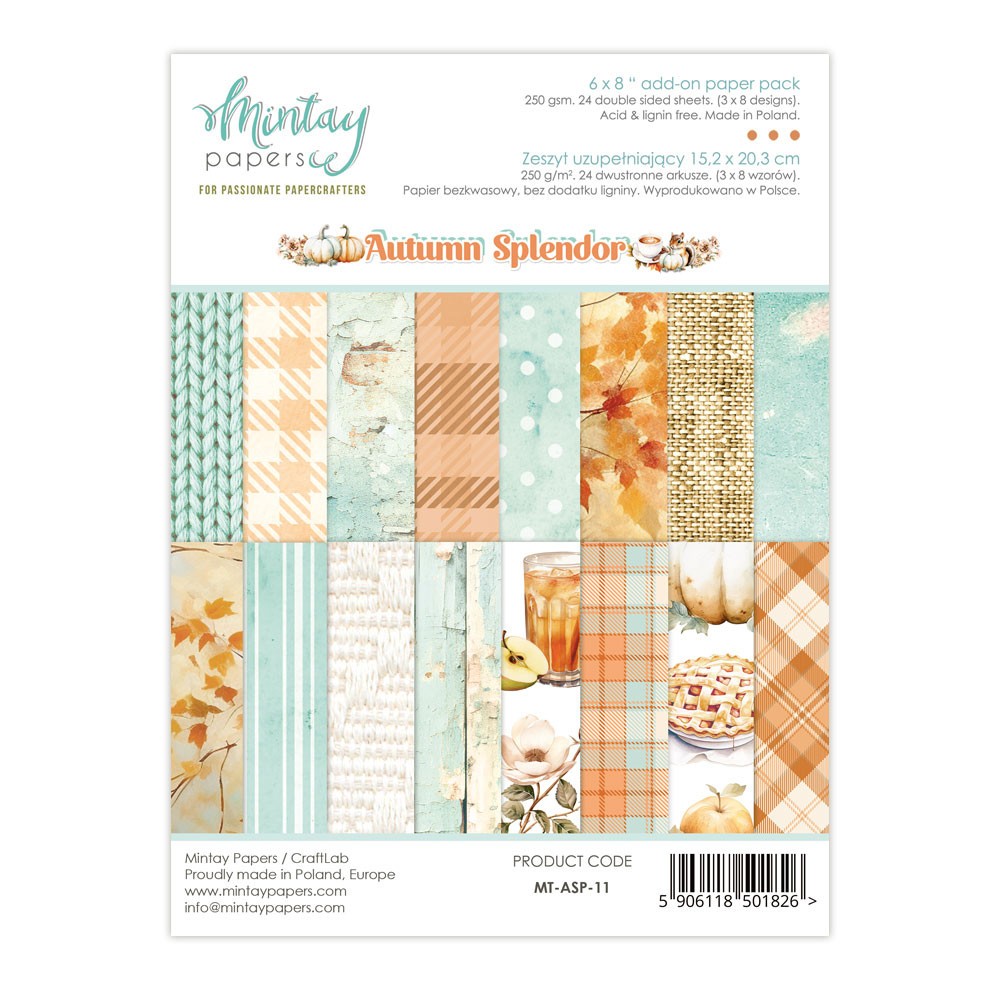 Zeszyt uzupełniający z papierami do scrapbookingu - Mintay - Autumn Splendor
