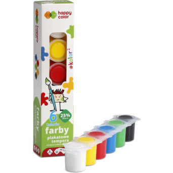 Acrylic paints set - Happy Color - 6 colors x 12 ml