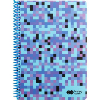 Notebook Pixi - Happy Color - blue, squared, B5