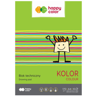 Technical pad - Happy Color - multicolor, 170g, A4, 10 sheets