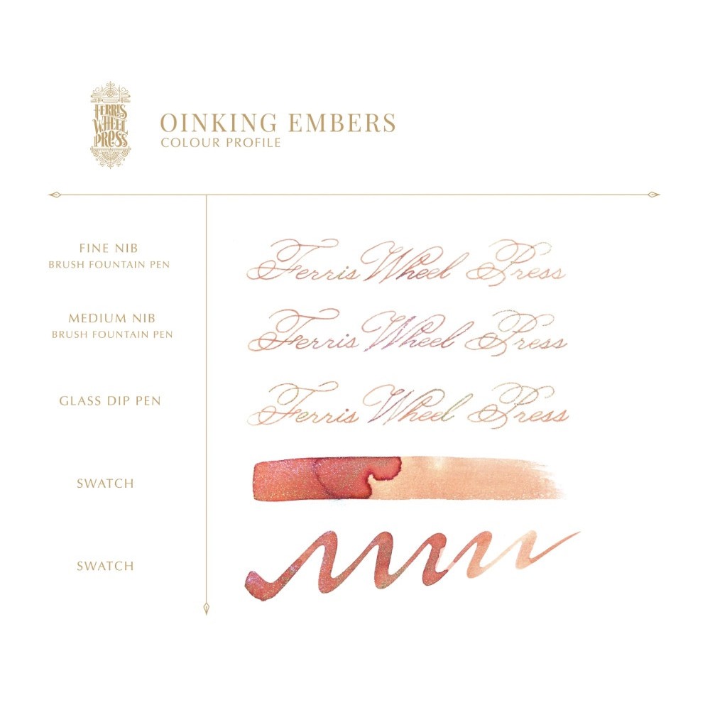 Calligraphy ink FerriTales - Ferris Wheel Press - Oinking Embers, 20 ml