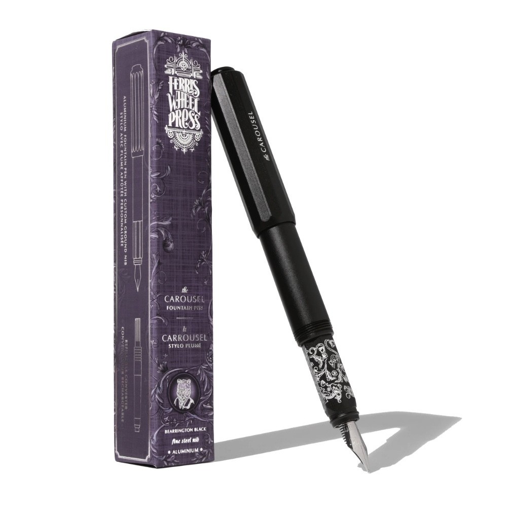 Limited Edition 2024 Aluminium Carousel Fountain Pen - Ferris Wheel Press - Bearrington Black, M
