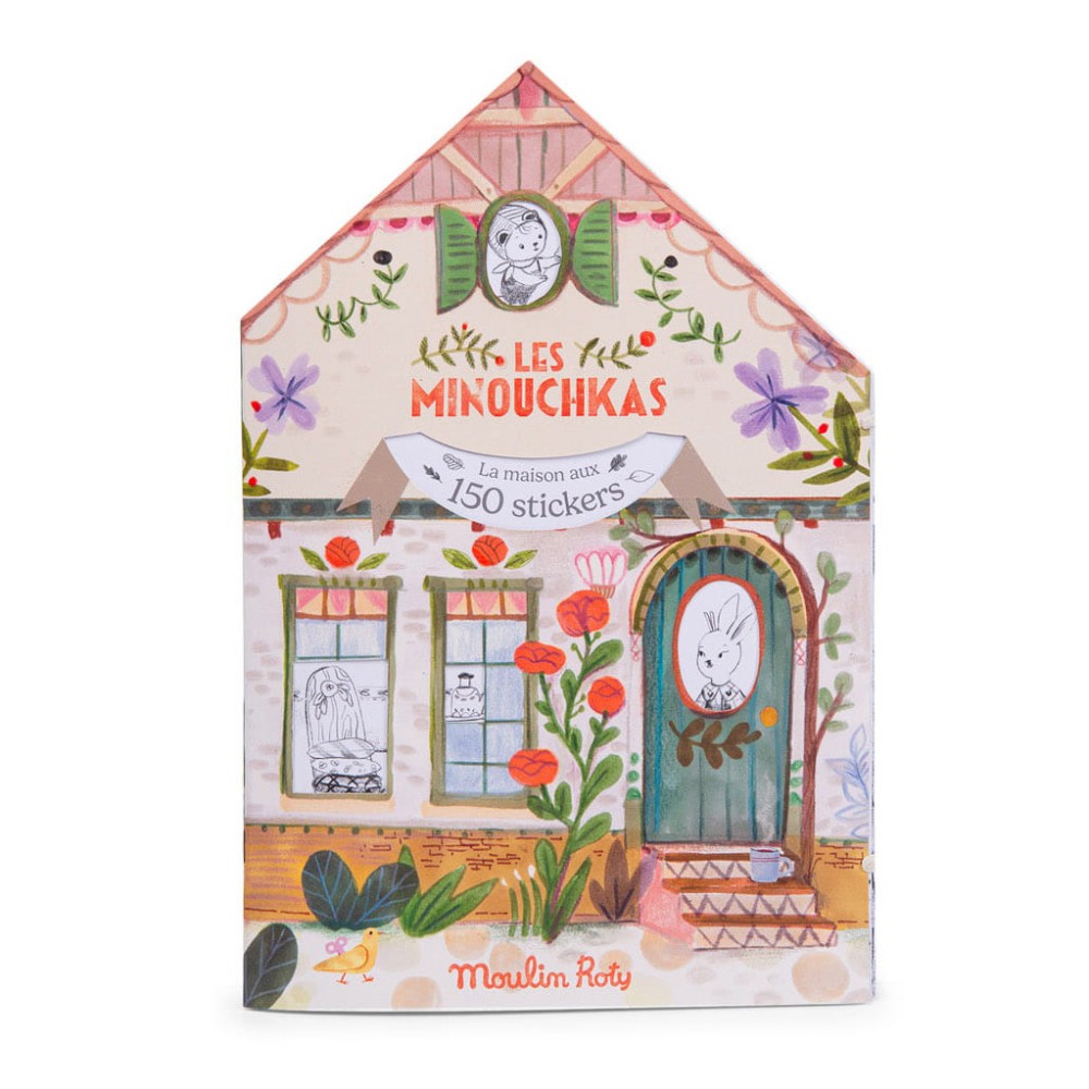 Kolorowanka domek z naklejkami - Moulin Roty - Les Minouchkas