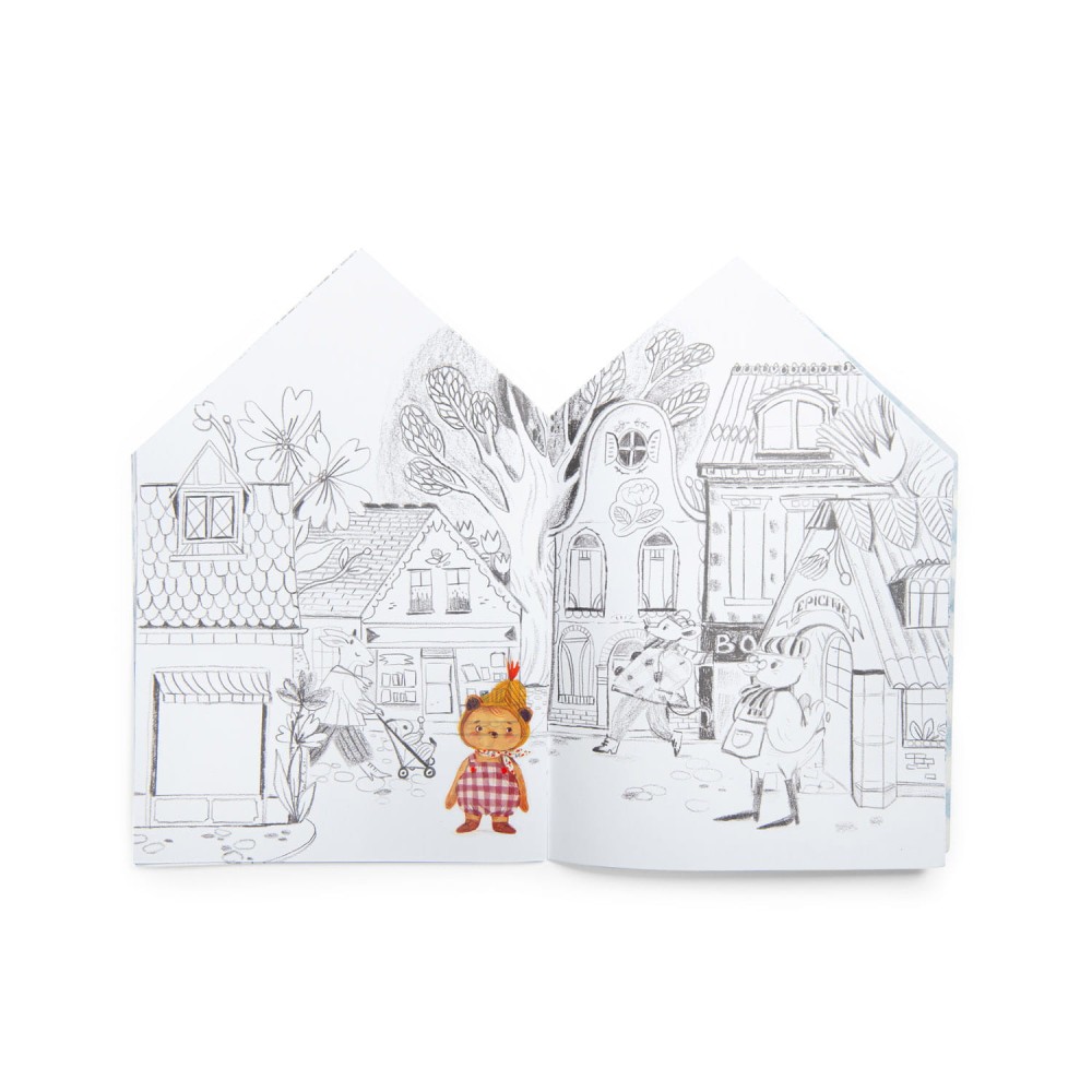 Kolorowanka domek z naklejkami - Moulin Roty - Les Minouchkas