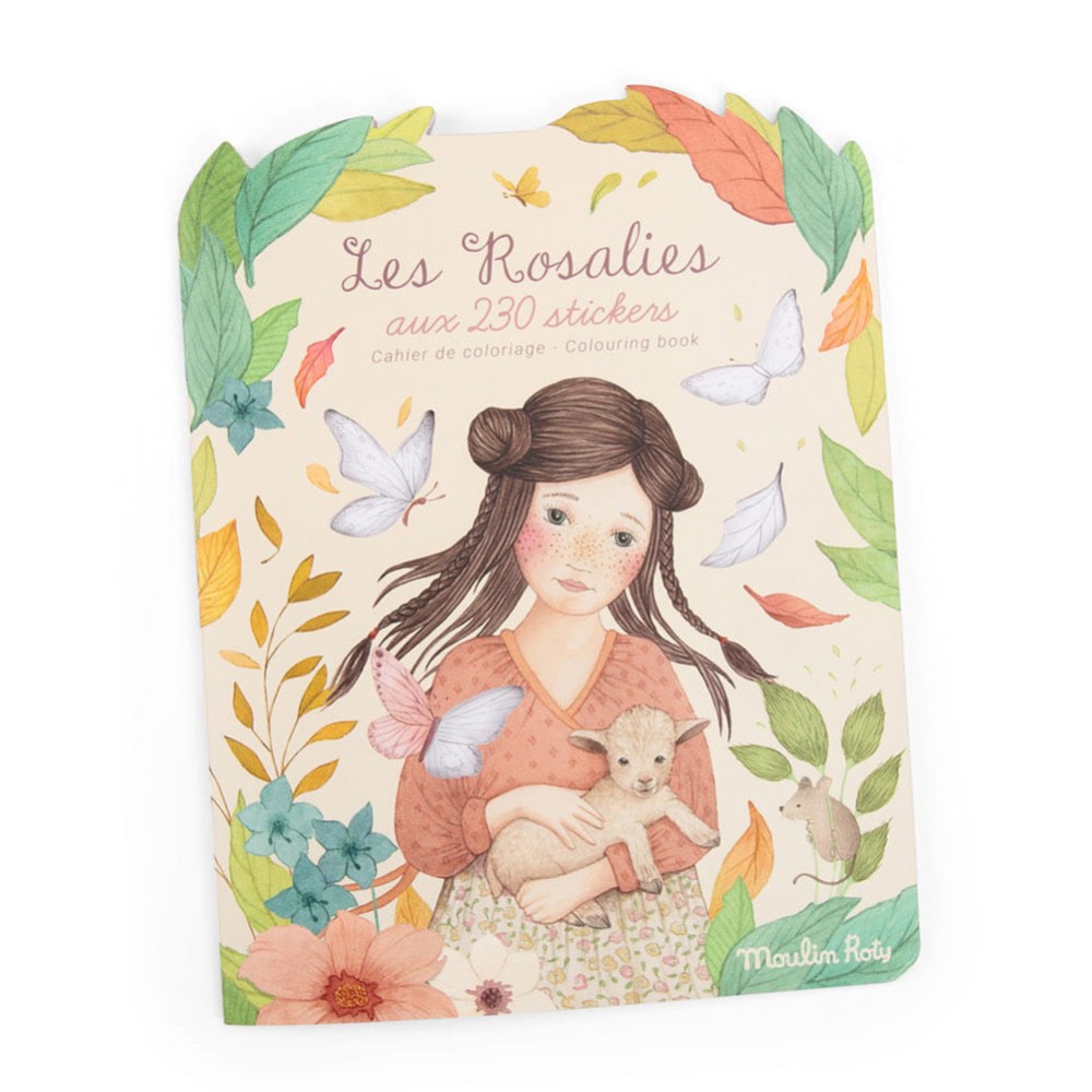 Coloring Book with stickers - Djeco - Les Rosalies