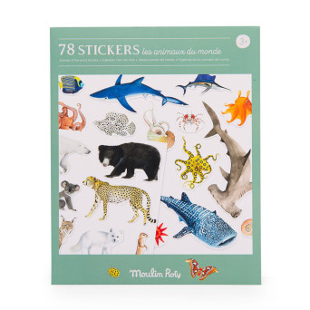 Set of stickers Les Rosalies - Moulin Roty - Animals of the world