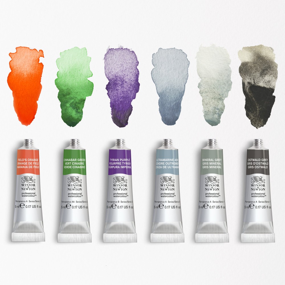 Zestaw farb akwarelowych Professional Revival - Winsor & Newton - 6 kolorów x 5 ml
