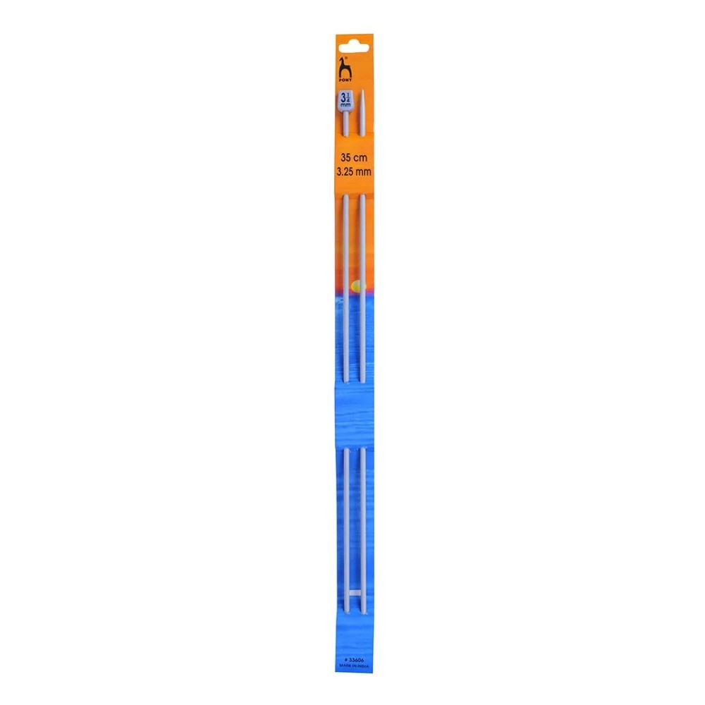 Teflon-coated knitting needles - Pony - 3,25 mm, 35 cm
