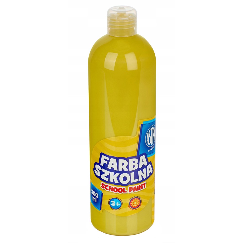 School poster paint - Astra - yellow, 500 ml