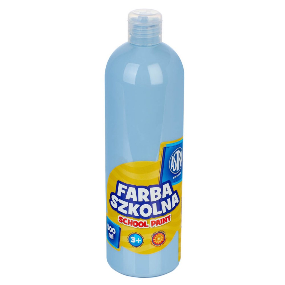 Farba szkolna plakatowa - Astra - błękitna, 500 ml