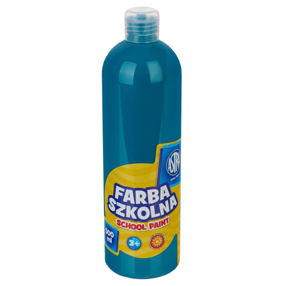 Farba szkolna plakatowa - Astra - turkusowa, 500 ml