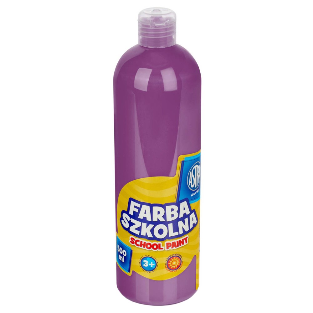 Farba szkolna plakatowa - Astra - śliwkowa, 500 ml