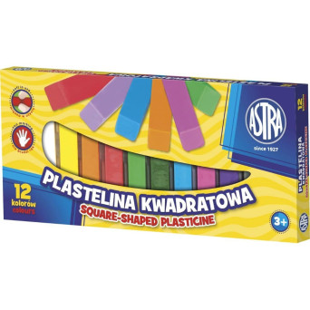 Square-shaped Plasticine - Astra - 12 pcs.