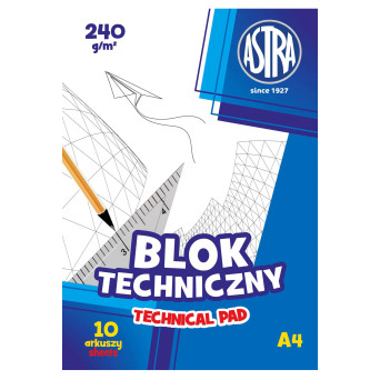 Technical Paper Pad A4 - Astra - white, 240 g, 10 sheets