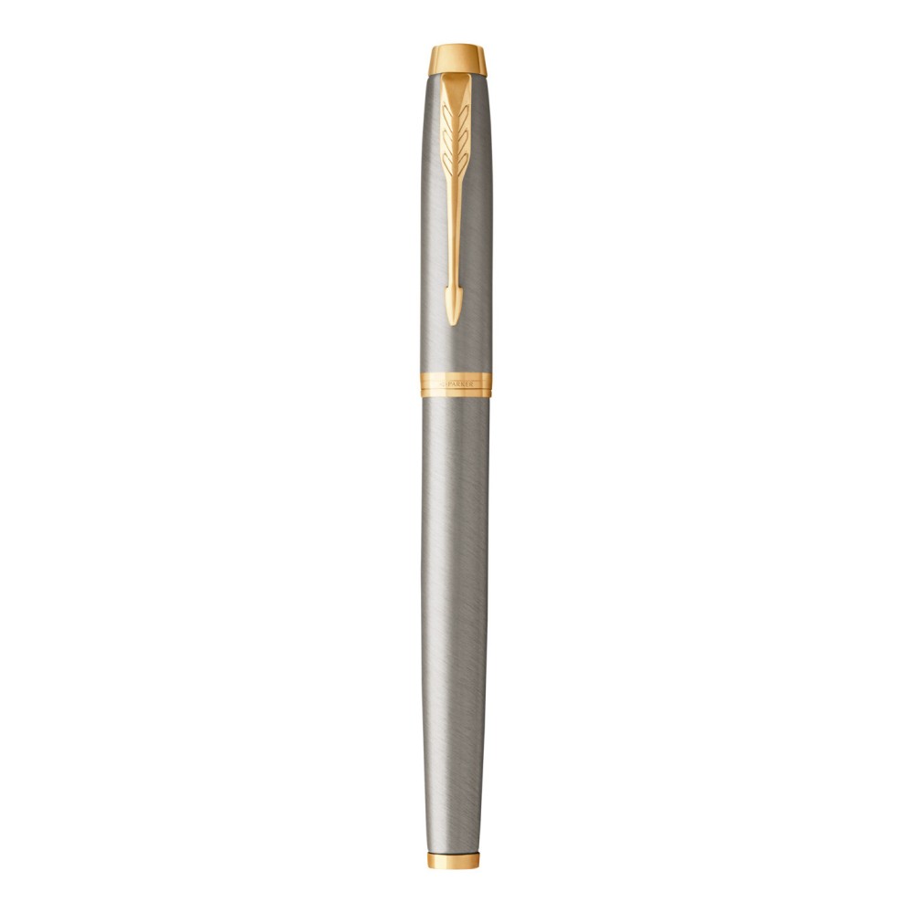 Pióro wieczne IM w etui - Parker - Brushed Metal & Gold Trim, F