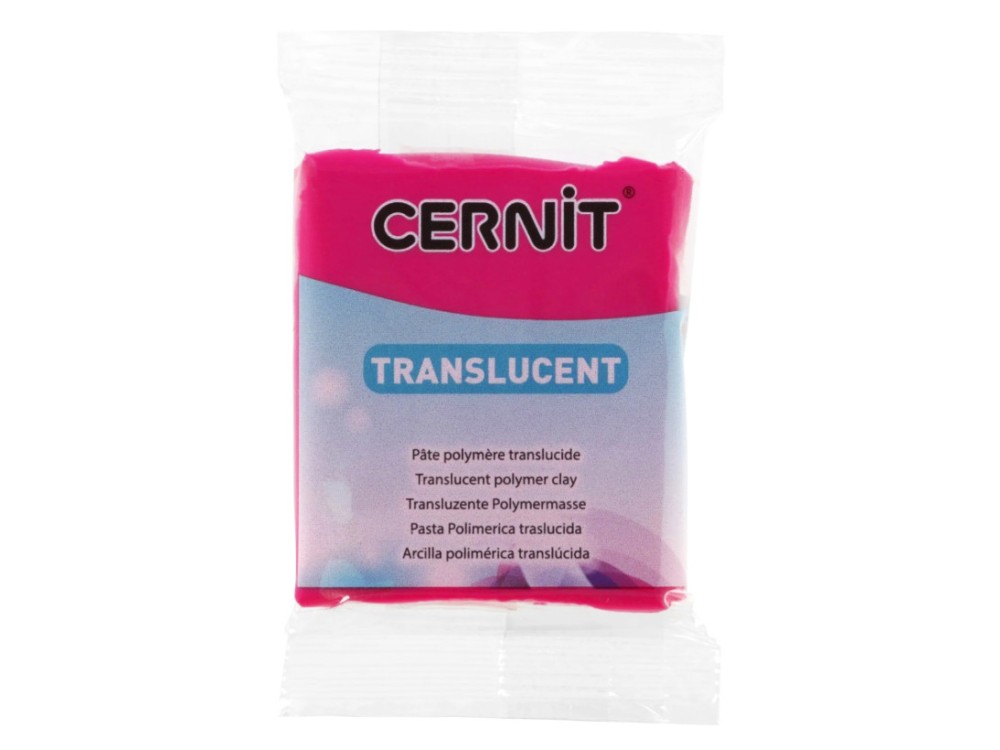 Polymer modelling clay Translucent - Cernit - 474, Ruby Red, 56 g