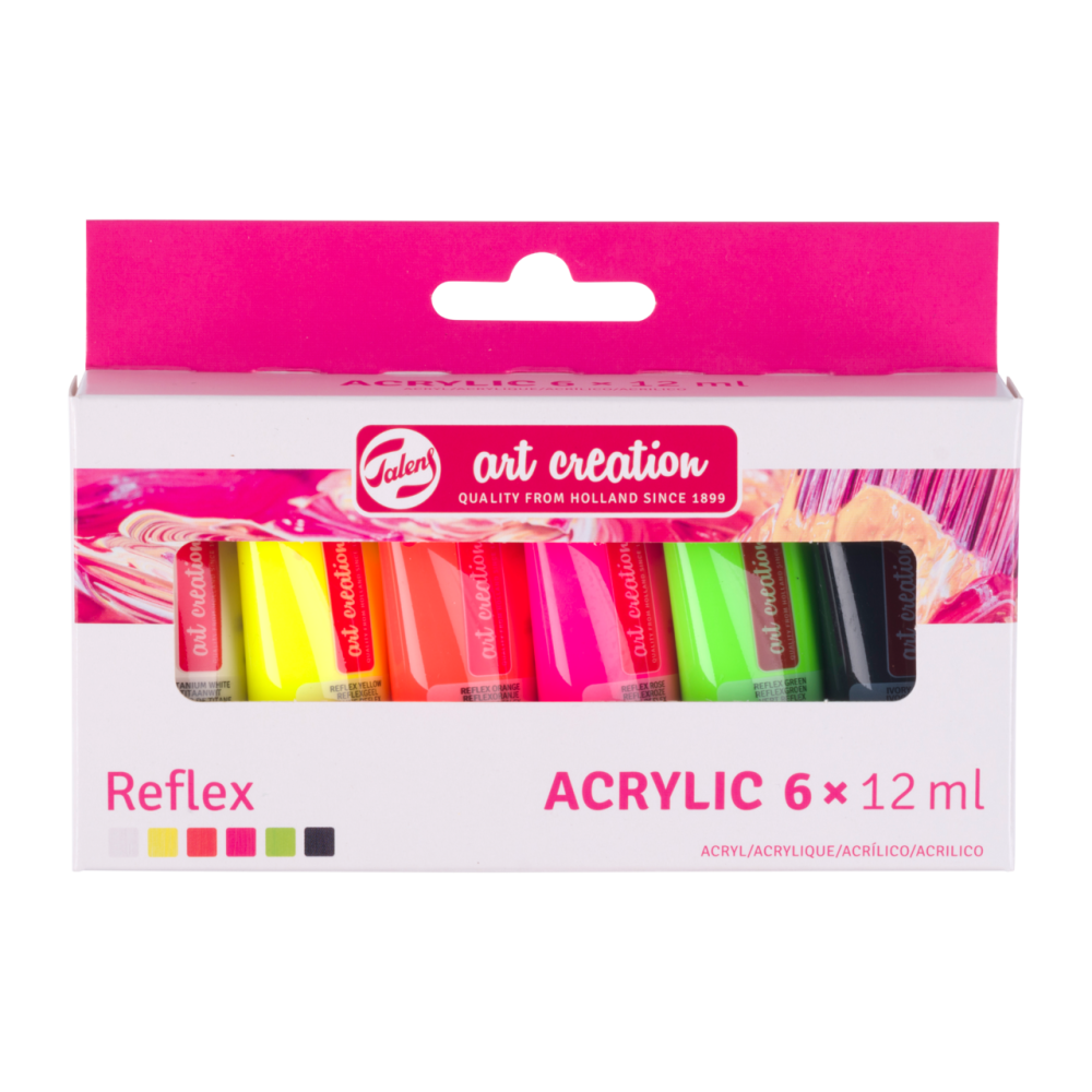 Zestaw farb akrylowych Reflex - Talens Art Creation - 6 kolorów x 12 ml