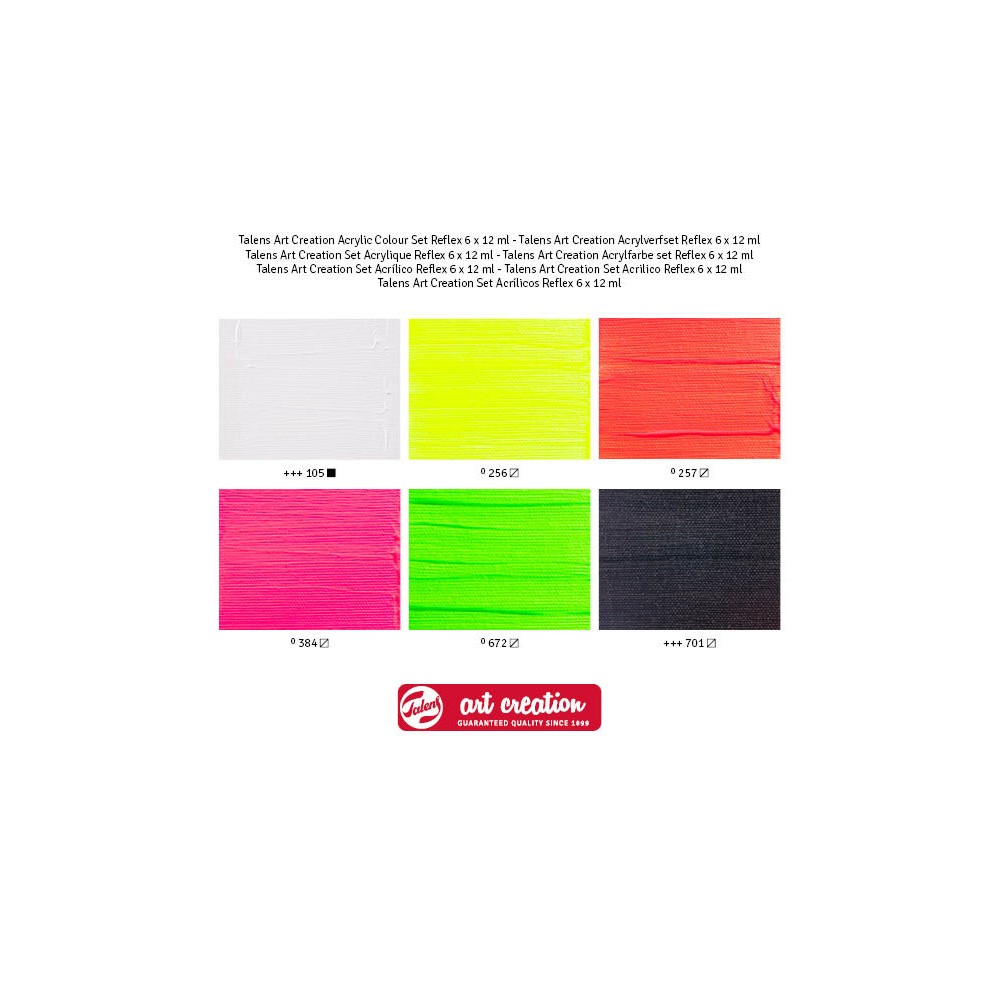 Set of acrylic paints Reflex - Talens Art Creation - 6 colors x 12 ml