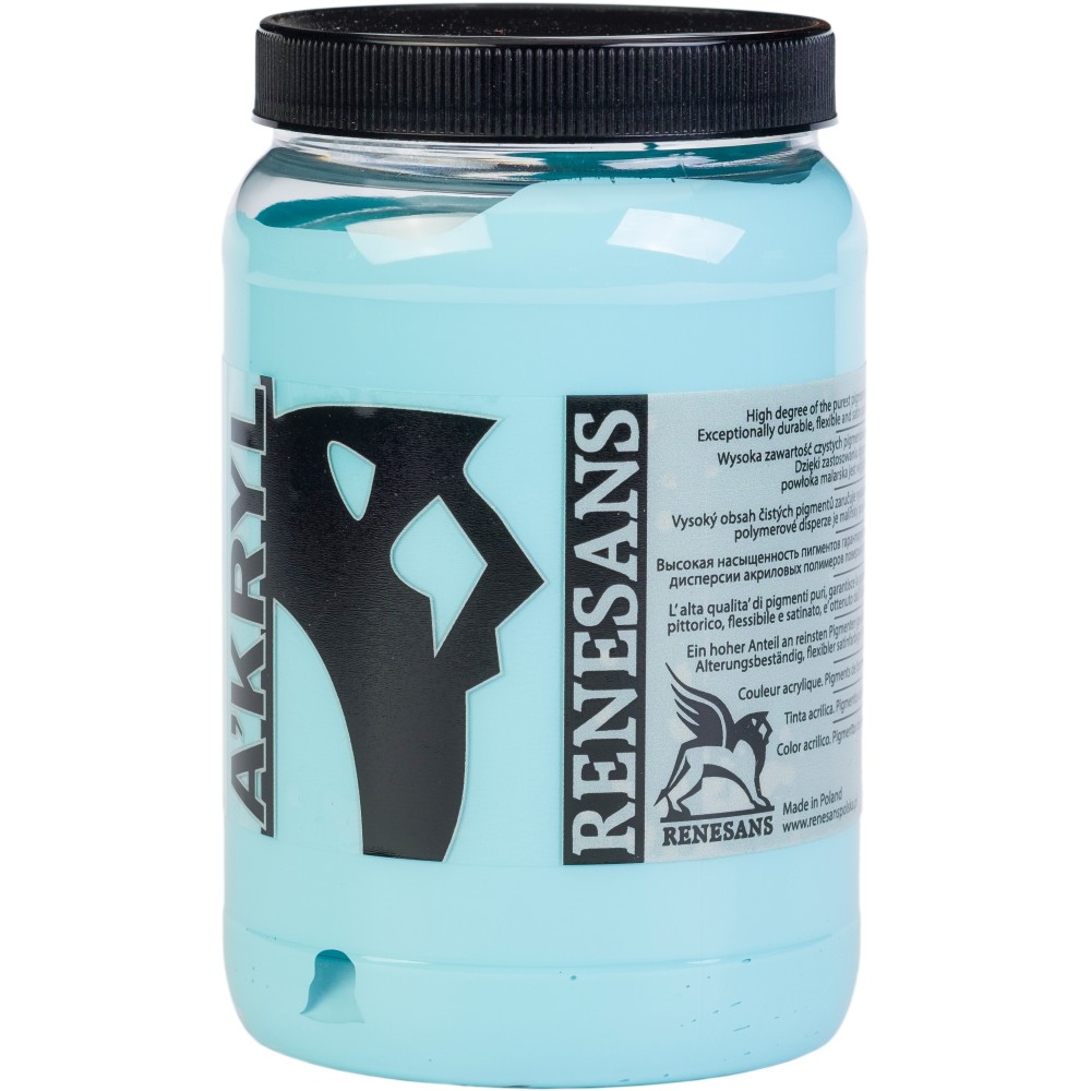 Acrylic A'kryl paint - Renesans - 39, turquoise, 500 ml