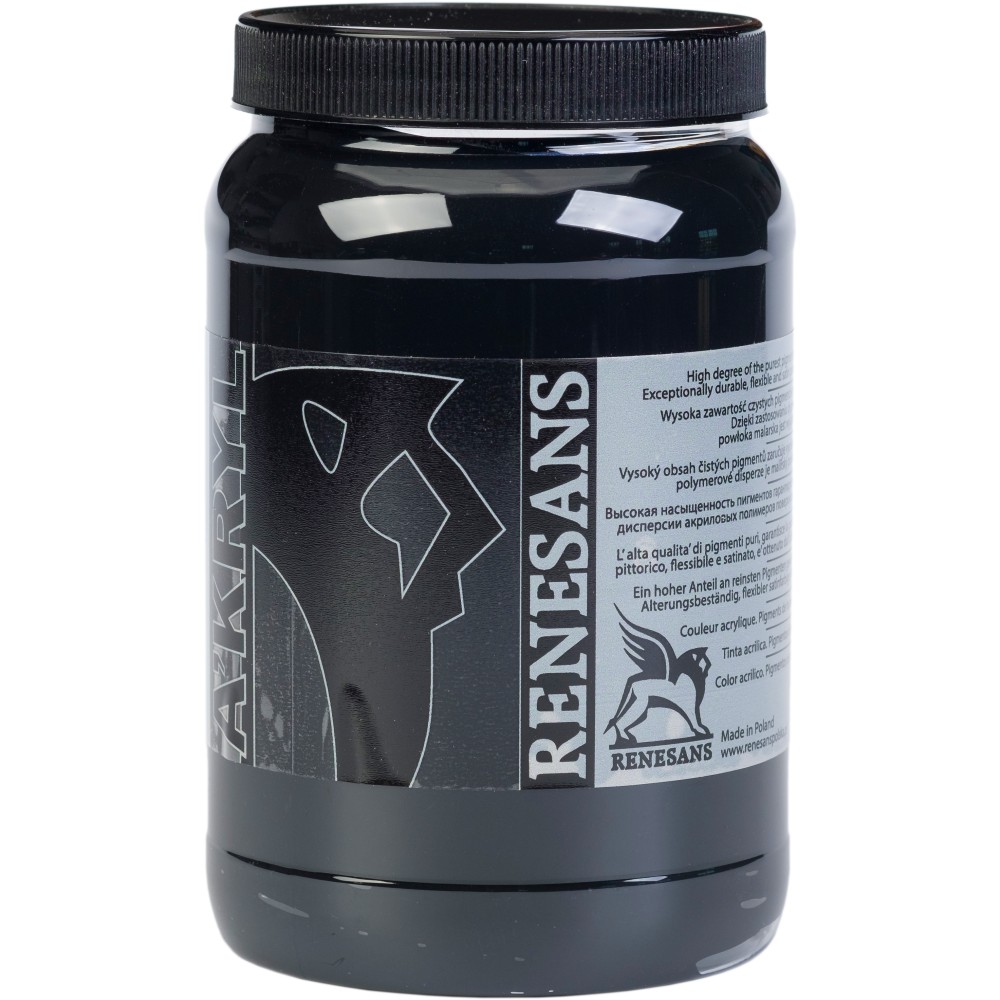 Acrylic A'kryl paint - Renesans - 27, black, 500 ml