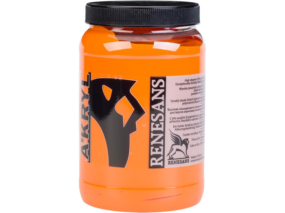 Acrylic A'kryl paint - Renesans - 07, orange yellow, 500 ml