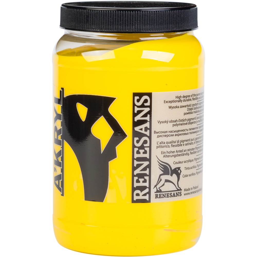 Farba akrylowa A'kryl - Renesans - 05, żółć średnia, 500 ml