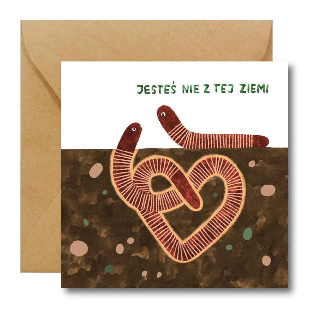 Greeting card - Hi Little - Nie z tej ziemi, 14,5 x 14,5 cm