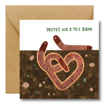 Greeting card - Hi Little - Nie z tej ziemi, 14,5 x 14,5 cm