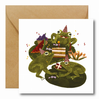 Greeting card - Hi Little - Czas na żabawę, 14,5 x 14,5 cm