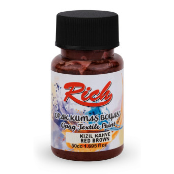 Fabric paint Opaque - Rich - Red Brown, 50 ml
