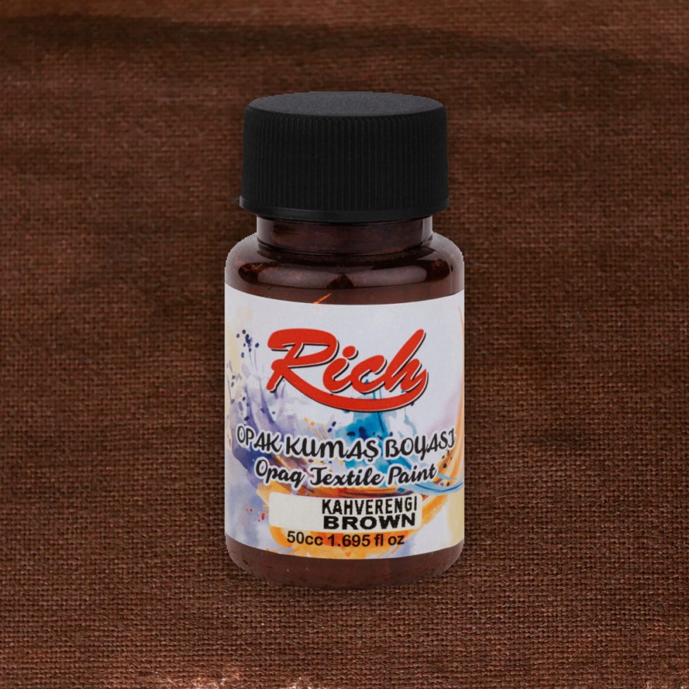 Fabric paint Opaque - Rich - Brown, 50 ml
