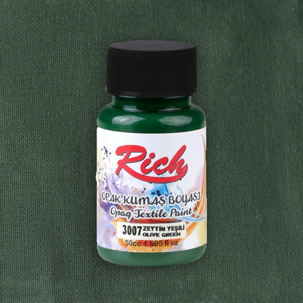 Fabric paint Opaque - Rich - Olive, 50 ml