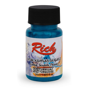 Farba do tkanin Opaque - Rich - Turquoise, 50 ml