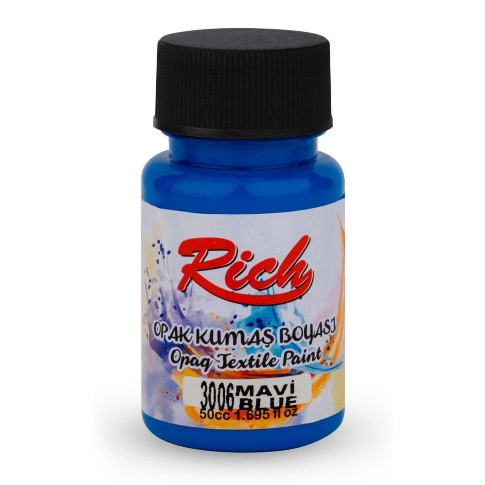 Farba do tkanin Opaque - Rich - Blue, 50 ml