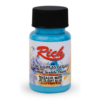 Fabric paint Opaque - Rich - Light Blue, 50 ml