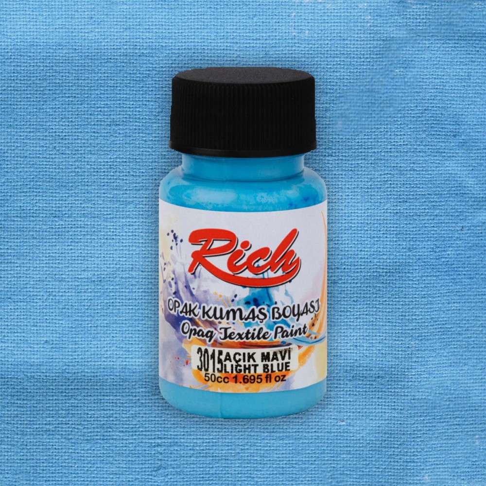 Fabric paint Opaque - Rich - Light Blue, 50 ml
