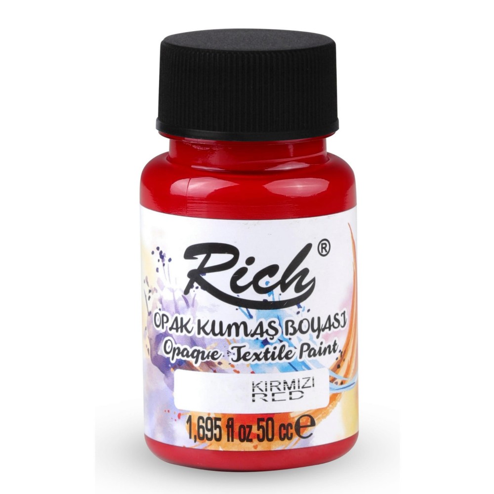 Farba do tkanin Opaque - Rich - Red, 50 ml
